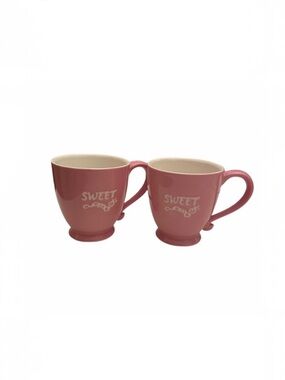 Starbucks vintage 2006 set 2 ceramic Barbiecore pink collector coffee tea mugs